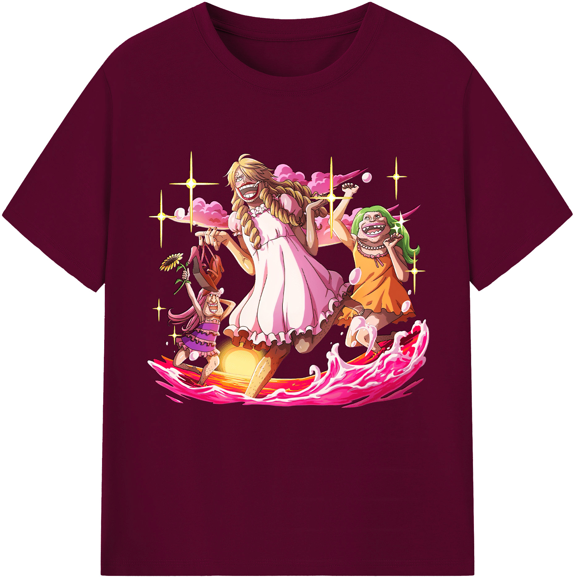 （画像用） ワンピース サンジ ONE PIECE Sanji レディースカジュアルプリントTシャツ（綿100％）